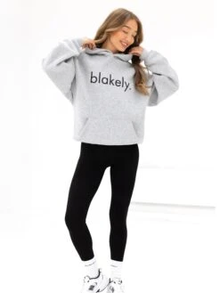 Logo Oversized Hoodie - Marl Grey -Blakely Clothing Store 2693IWMARLGREYyD 3