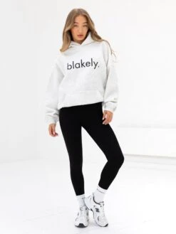 Logo Oversized Hoodie - Marl White 9 Logo Oversized Hoodie - Marl White -Blakely Clothing Store 2693IWMARLWHITED 2