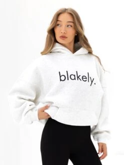 Logo Oversized Hoodie - Marl White 7 Logo Oversized Hoodie - Marl White -Blakely Clothing Store 2693IWMARLWHITED