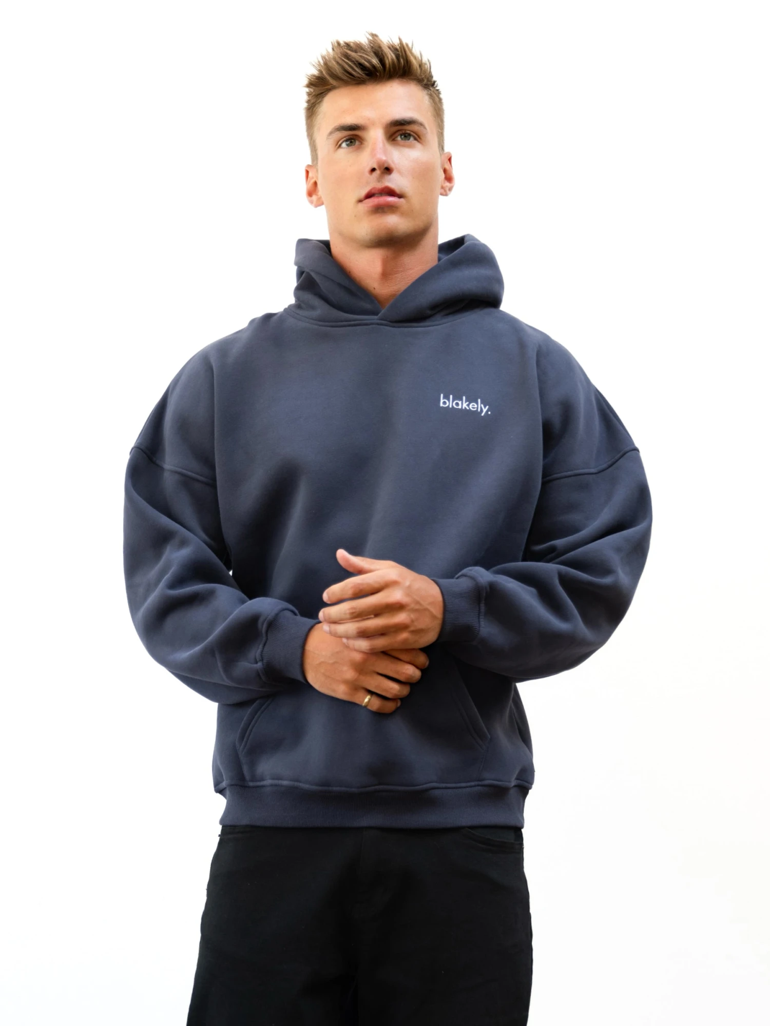 Sami Relaxed Hoodie - True Navy 1 Sami Relaxed Hoodie - True Navy