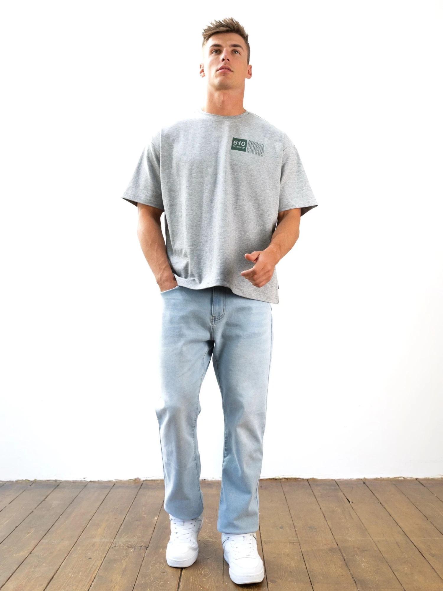 Tribeca 610 Unfitted T-Shirt - Marl Grey 6 Tribeca 610 Unfitted T-Shirt - Marl Grey - Image 6