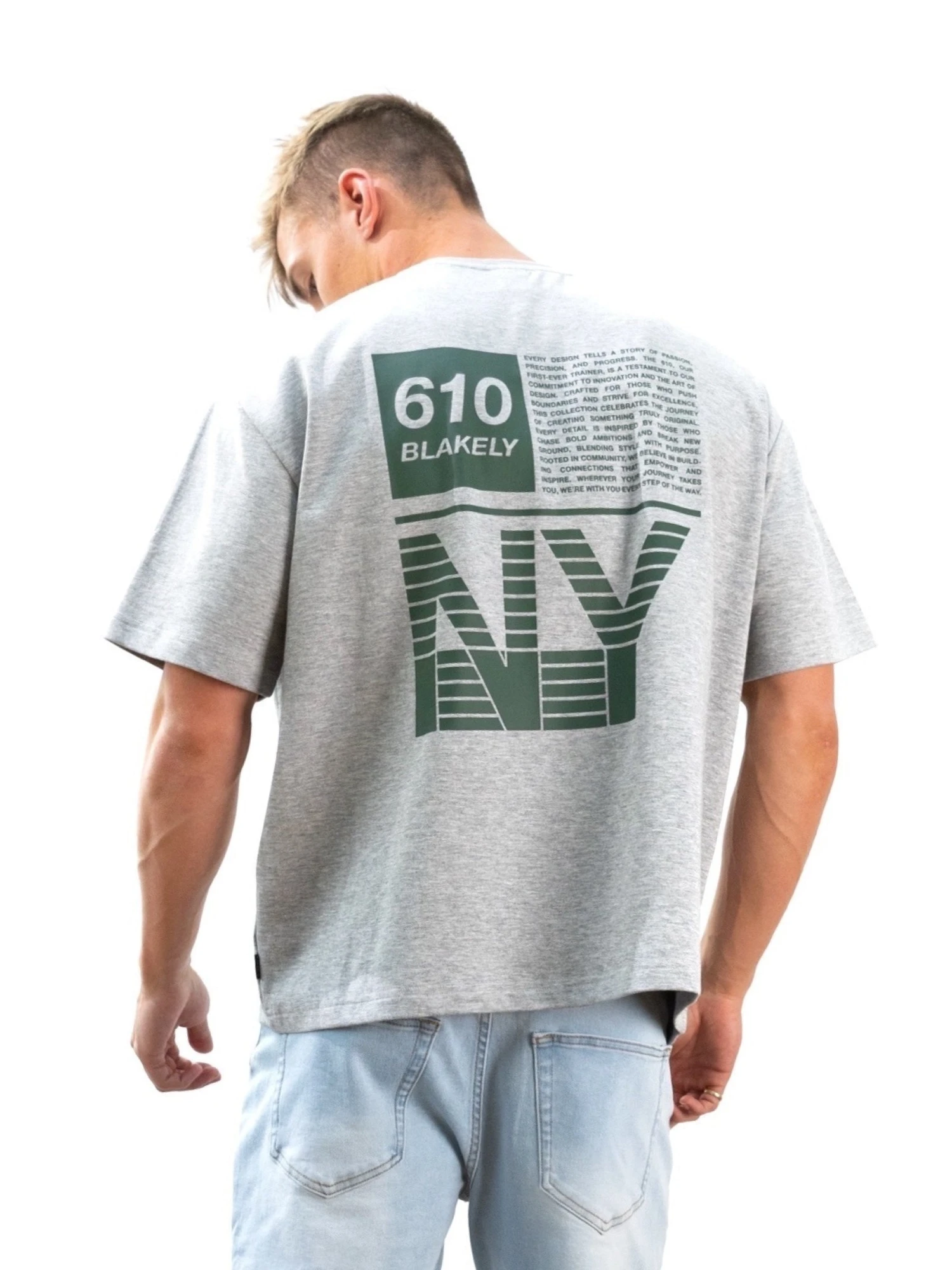 Tribeca 610 Unfitted T-Shirt - Marl Grey 1 Tribeca 610 Unfitted T-Shirt - Marl Grey