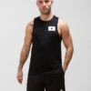 Apex Label Sleeveless Vest - Black -Blakely Clothing Store 2697TBlack 01D