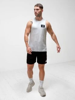 Apex Label Sleeveless Vest in Marl White -Blakely Clothing Store 2697TMarlWhite 02D
