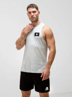 Apex Label Sleeveless Vest in Marl White -Blakely Clothing Store 2697TMarlWhite 05D
