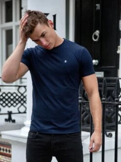 Salford Slim T-Shirt - Navy -Blakely Clothing Store 2706Navy 02D