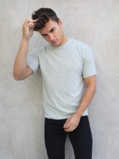 Soft Textured T-Shirt - Light Sage 10 Soft Textured T-Shirt - Light Sage -Blakely Clothing Store 2713SageGreen 03D