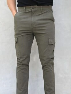 Cargo Trousers - Grey -Blakely Clothing Store 2719Grey 02D