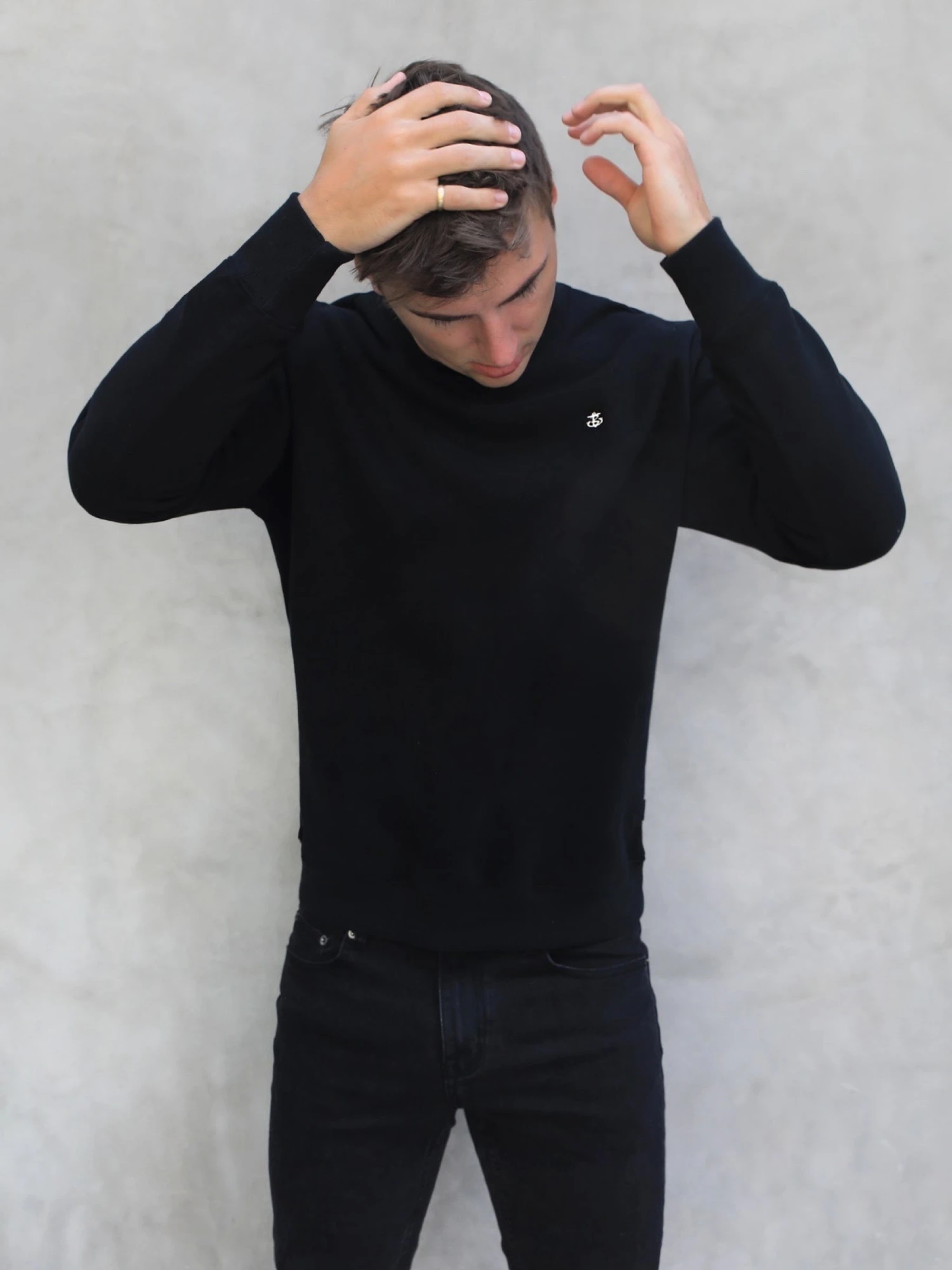 Preston Relaxed Jumper - Black 6 Preston Relaxed Jumper - Black - Image 6