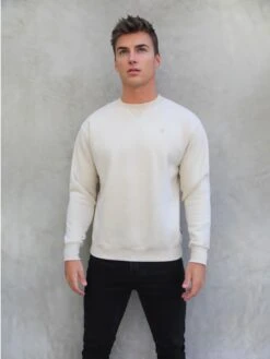 Preston Relaxed Jumper - Light Beige -Blakely Clothing Store 2721Cream 02D