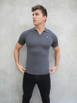 Oakland Polo - Charcoal -Blakely Clothing Store 2723Charcoal 04D