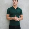 Blakely Oakland Polo - Forest Green Slim Fit V-Neck -Blakely Clothing Store 2723Green 04LEADD