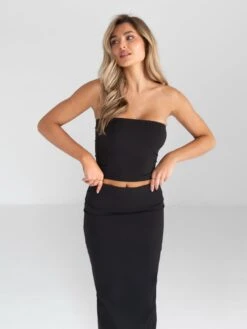 Alessia Maxi Skirt - Black -Blakely Clothing Store 2738 2Black 05D