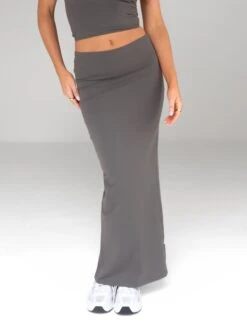 Alessia Maxi Skirt - Charcoal 9 Alessia Maxi Skirt - Charcoal -Blakely Clothing Store 2738 2Charcoal 02D