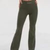 Soft Sculpt Wide Leg Leggings - Khaki Green -Blakely Clothing Store 2741Khaki 09D