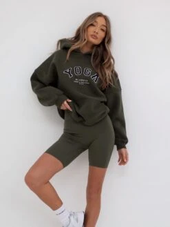 Soft Sculpt Cycling Shorts - Khaki Green 9 Soft Sculpt Cycling Shorts - Khaki Green -Blakely Clothing Store 2742YogaKhaki 04D