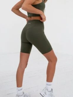 Soft Sculpt Cycling Shorts - Khaki Green 11 Soft Sculpt Cycling Shorts - Khaki Green -Blakely Clothing Store 2742YogaKhaki 10D