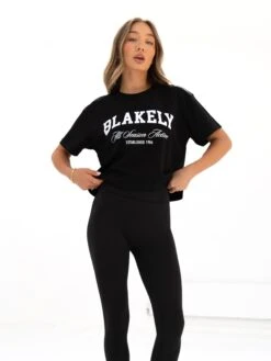 Melrose Cropped T-Shirt - Black 7 Melrose Cropped T-Shirt - Black -Blakely Clothing Store 2753ABLACK1 01D