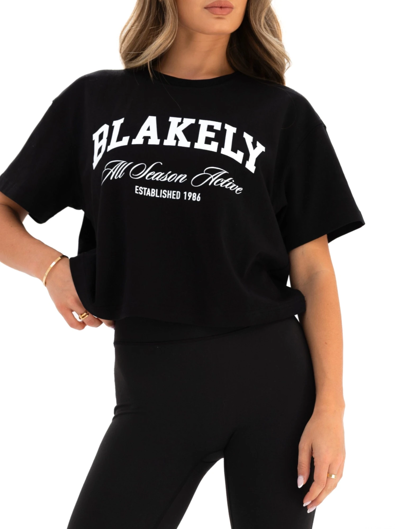 Melrose Cropped T-Shirt - Black 6 Melrose Cropped T-Shirt - Black - Image 6