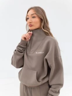 Everyday 1/4 Zip Jumper - Brown -Blakely Clothing Store 2760 ZIP BROWN 03D