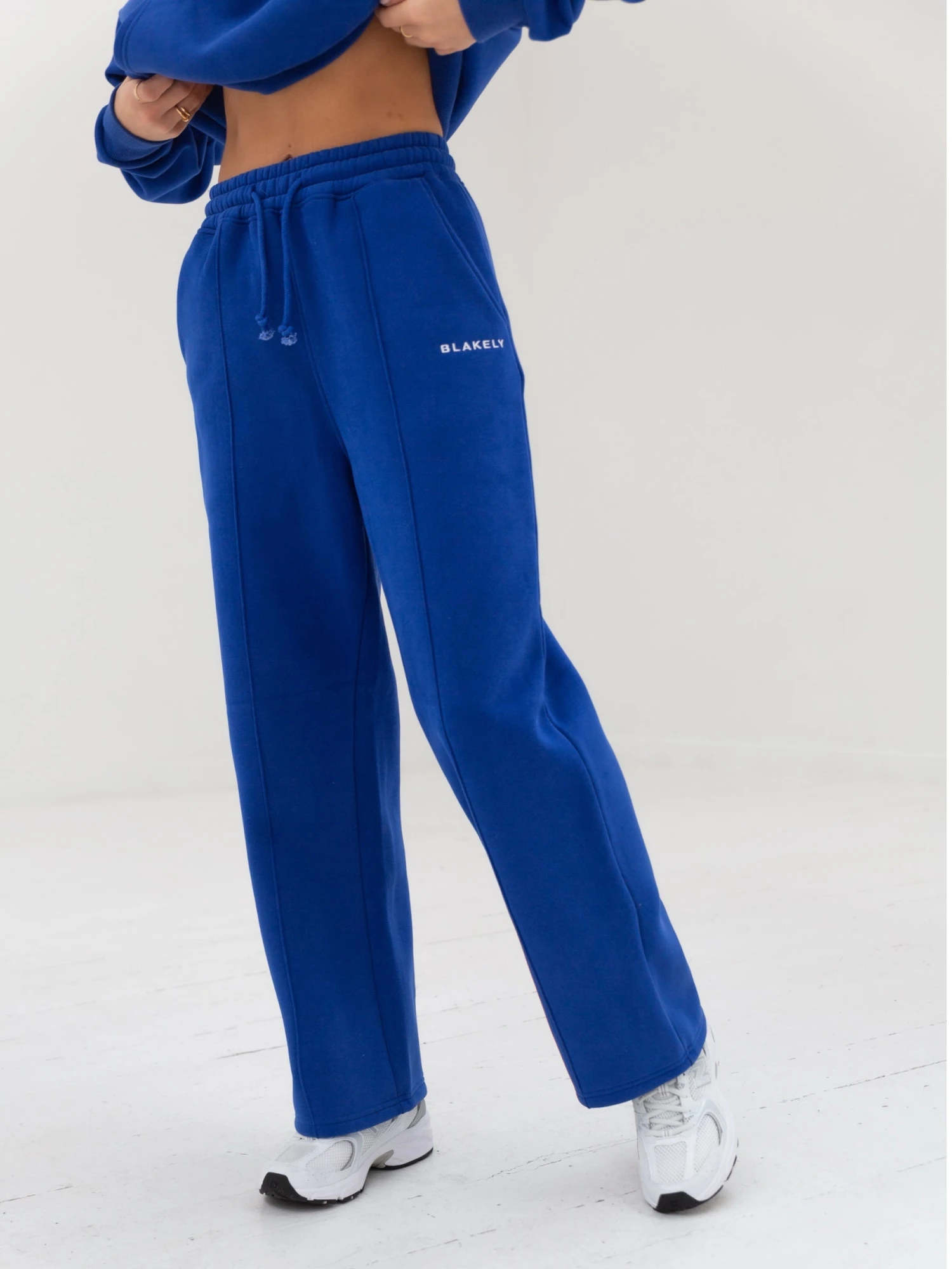 Everyday Wide Leg Sweatpants - Cobalt Blue 2 Everyday Wide Leg Sweatpants - Cobalt Blue - Image 2