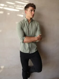 Sedona Slim Fit Shirt - Khaki Green -Blakely Clothing Store 2776EKhaki 01D