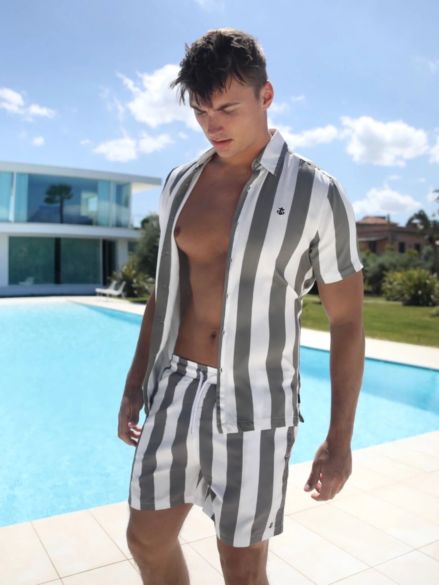 Riccardo Stripe Shirt - Safari Green 5 Riccardo Stripe Shirt - Safari Green - Image 5