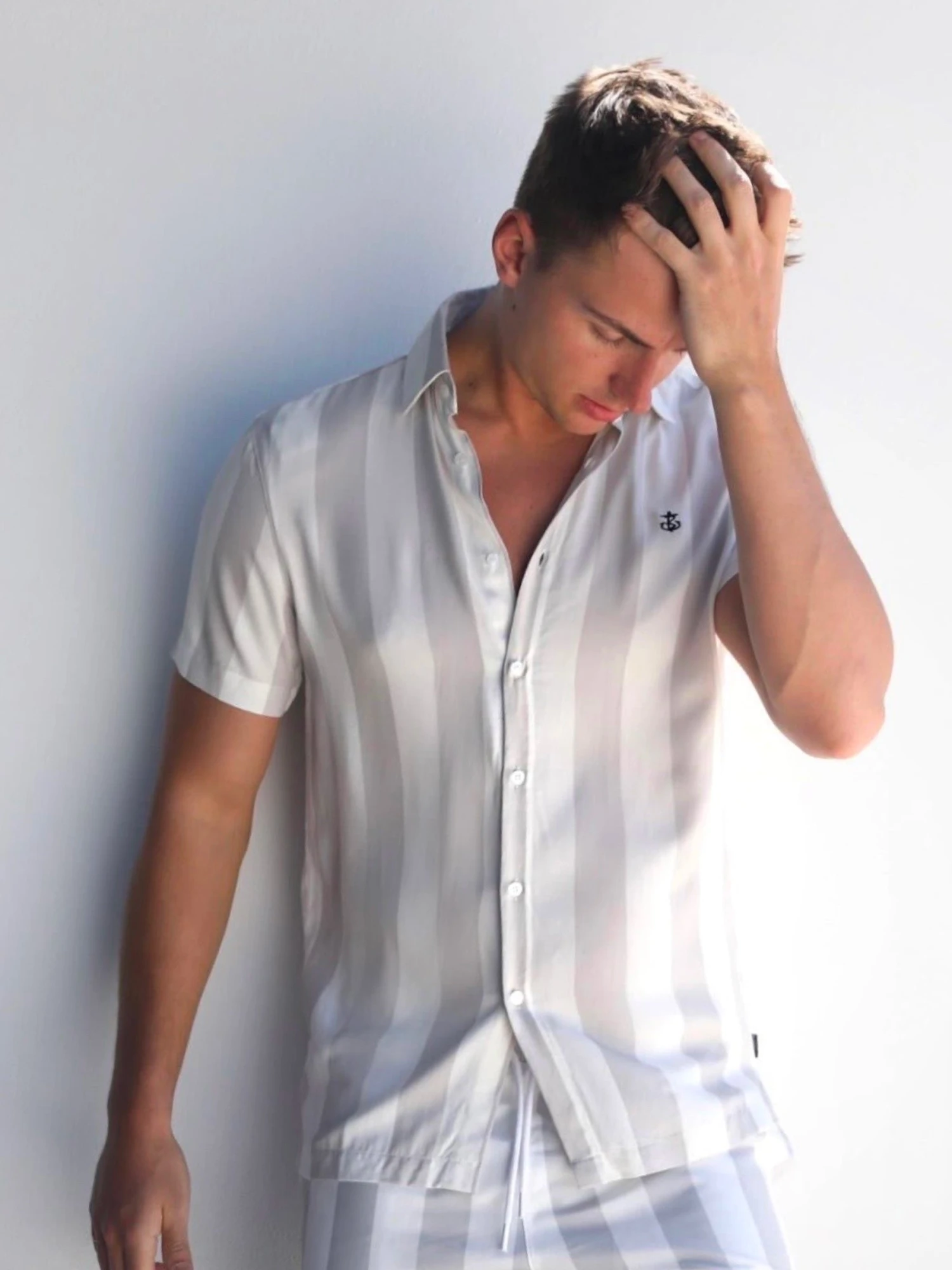 Riccardo Stripe Shirt - Stone 5 Riccardo Stripe Shirt - Stone - Image 5