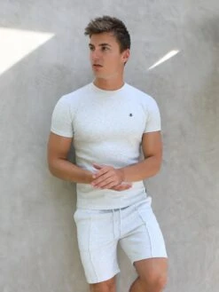 Verona Slim T-Shirt - Marl White 8 Verona Slim T-Shirt - Marl White -Blakely Clothing Store 2799DMarlWhite 03D