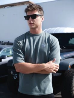 Icon Oversized T-Shirt - Khaki Green -Blakely Clothing Store 2799Sage 01D