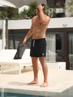 Initial Swim Shorts - Black -Blakely Clothing Store 2805CBlack 03D