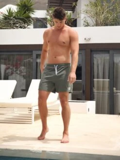 Initial Swim Shorts - Olive -Blakely Clothing Store 2805COlive 01D