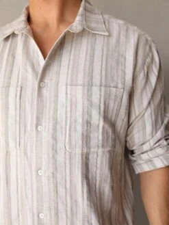 Rialto Stripe Shirt - Sand -Blakely Clothing Store 2811Sand 04D