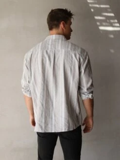 Rialto Stripe Shirt - Taupe -Blakely Clothing Store 2811Taupe 03D
