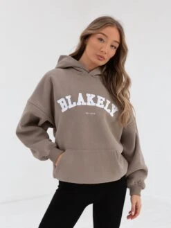 Varsity Oversized Hoodie - Light Beige -Blakely Clothing Store 2829VARLightBeige 01D