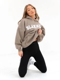 Varsity Oversized Hoodie - Light Beige -Blakely Clothing Store 2829VARLightBeige 06D
