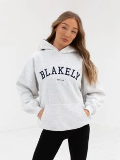 Varsity Oversized Hoodie - Marl White 11 Varsity Oversized Hoodie - Marl White -Blakely Clothing Store 2829VARWMarlWhite 07D
