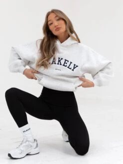 Varsity Oversized Hoodie - Marl White 10 Varsity Oversized Hoodie - Marl White -Blakely Clothing Store 2829VARWMarlWhite 10D