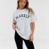Varsity Oversized T-Shirt - Marl White -Blakely Clothing Store 2830VARWGrey 01D
