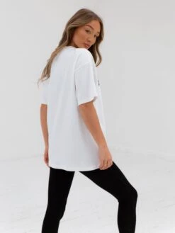 Varsity Oversized T-Shirt - White -Blakely Clothing Store 2830VARWWhite 01D 4
