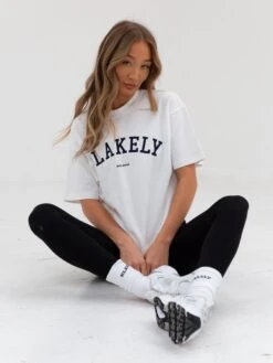 Varsity Oversized T-Shirt - White -Blakely Clothing Store 2830VARWWhite 01D 5
