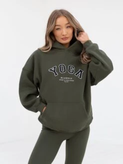 Yoga Oversized Hoodie - Khaki Green -Blakely Clothing Store 2831Khaki 03D