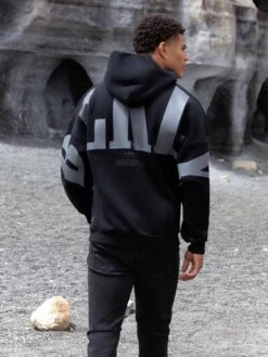 BLKLY Relaxed Hoodie - Black -Blakely Clothing Store 2836Black 03D