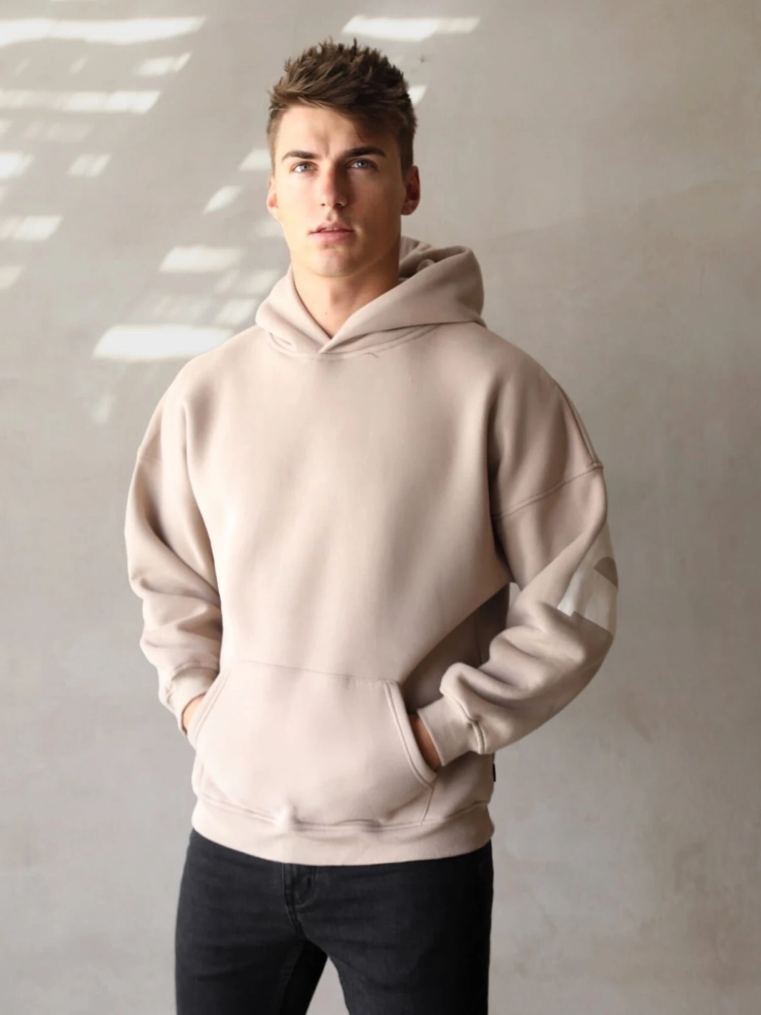 BLKLY Relaxed Hoodie - Tan 2 BLKLY Relaxed Hoodie - Tan - Image 2