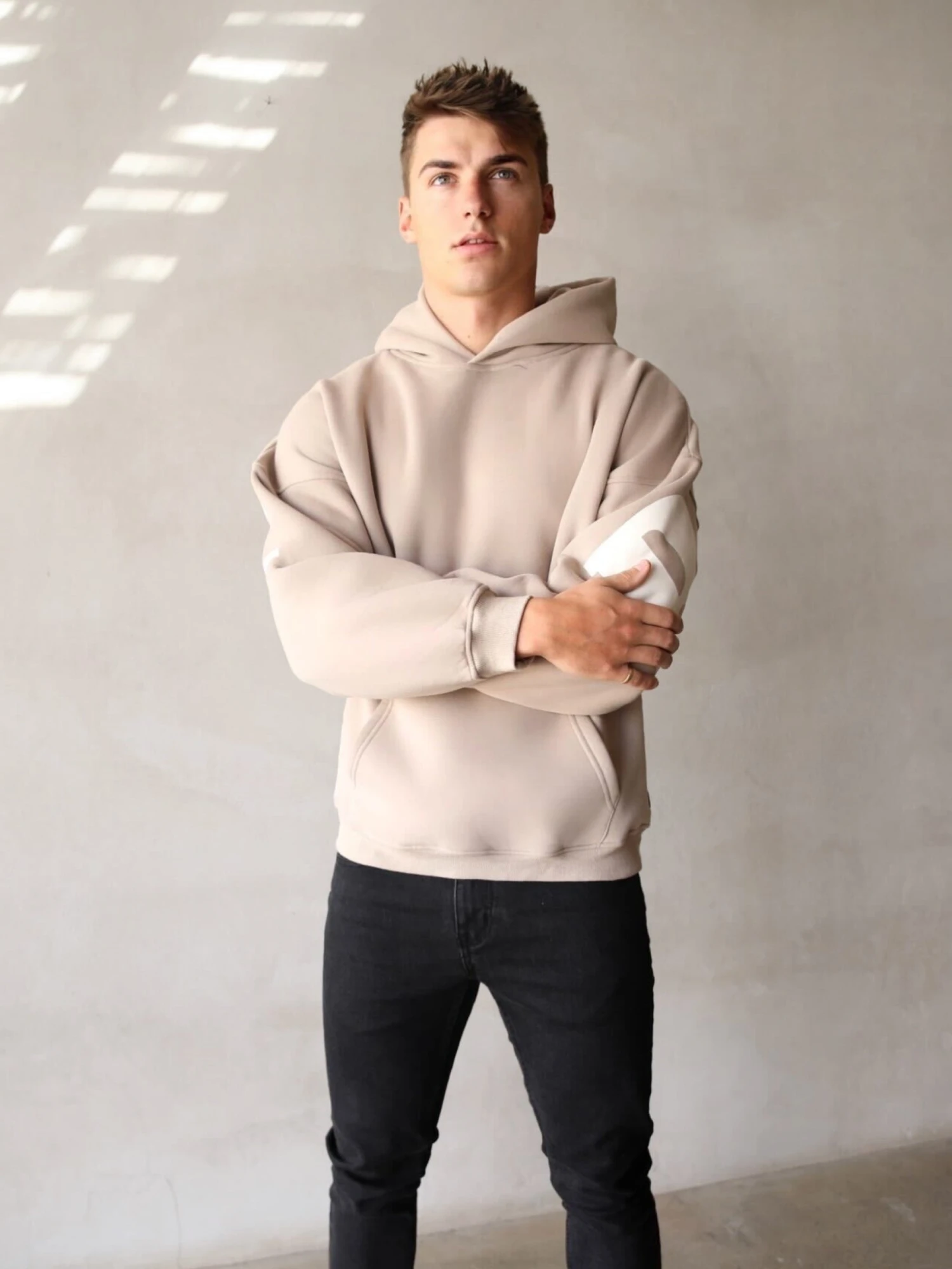 BLKLY Relaxed Hoodie - Tan 5 BLKLY Relaxed Hoodie - Tan - Image 5