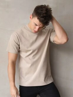 BLKLY Relaxed T-Shirt - Tan -Blakely Clothing Store 2837Sand 04D