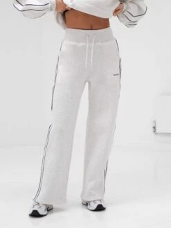 Apex Wide Leg Sweatpants - Marl White