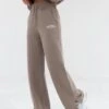 Varsity Wide Leg Sweatpants - Light Beige -Blakely Clothing Store 2848VARW BeigeD 2