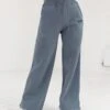 Varsity Wide Leg Sweatpants - Blue -Blakely Clothing Store 2848VARW BlueD 2