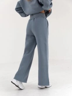 Varsity Wide Leg Sweatpants - Blue -Blakely Clothing Store 2848VARW BlueD 4